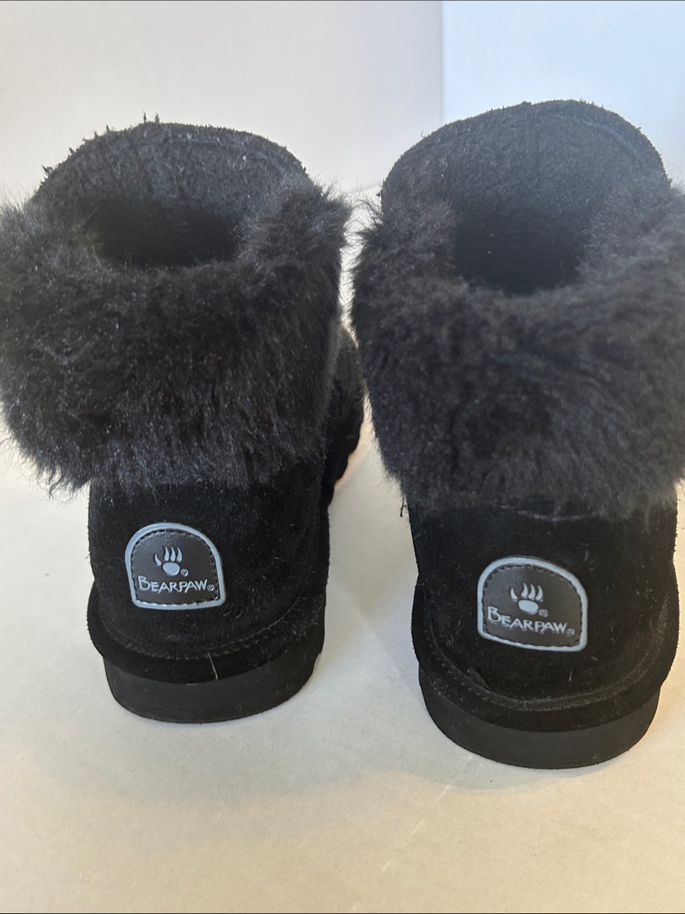 BEAR PAWS BLACK SUEDE KONNIE BOOTS FEATURING DECORATIVE SIDE BUCKLE SZ 8 - Picture 5 of 9